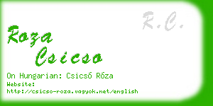 roza csicso business card